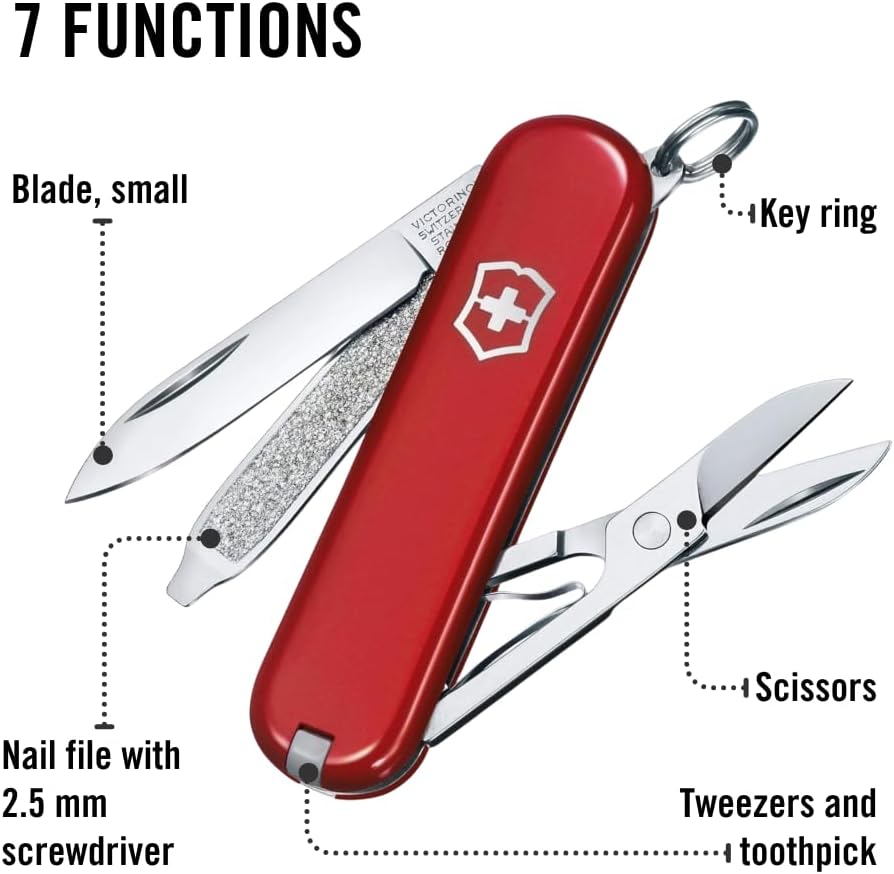 Victorinox Swiss Army Classic SD Pocket Knife, Red