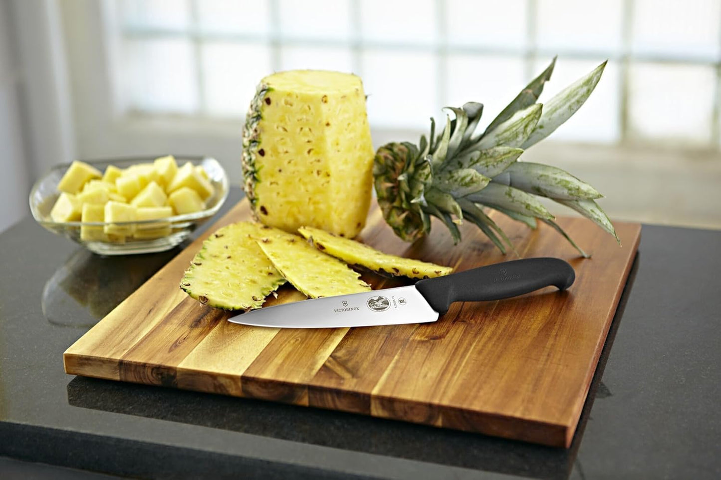 Victorinox Fibrox 6 Inch Straight Chef's Knife,Black