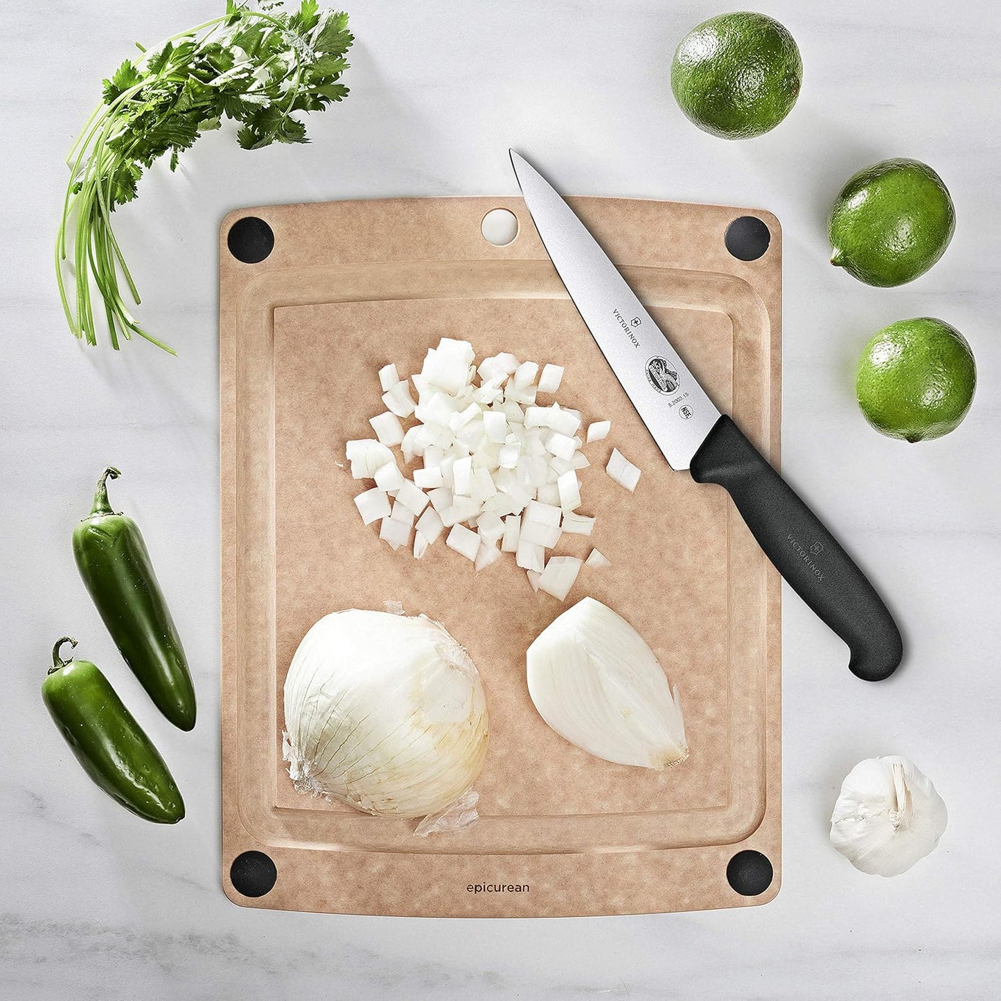 Victorinox Fibrox 6 Inch Straight Chef's Knife,Black