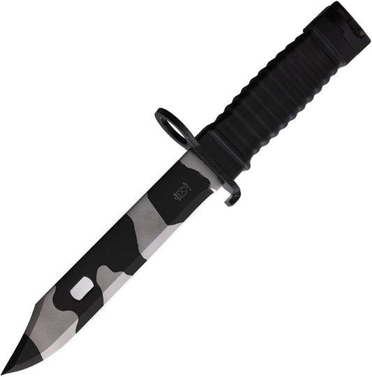 Aitor Combat Black & White Smooth Stainless Steel Fixed Blade Knife 16069