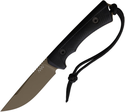 Acta Non Verba Knives P200 Black GRNPU Sleipner Fixed Blade Knife P200052