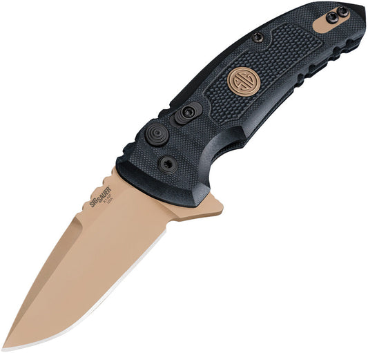 Sig X1-MicroFlip Emperor Black Scorpion CPM 154Drop Point Dark Earth Folding Knife 16170