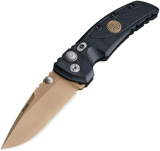 Sig EX-01 Emperor Scorpion Button Folding Knife Black G-10 Handle 36170