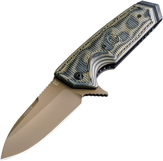 Sig EX-02 Linerlock Dark Earth Folding Knife Green G-10 Handle 36218