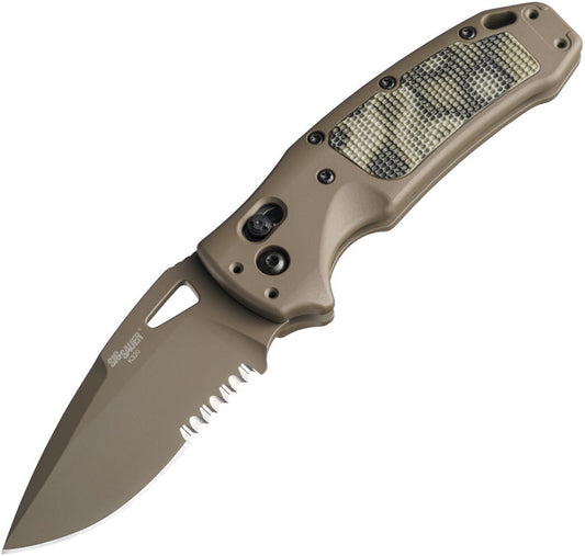 Sig Automatic Legion K320 Knife ABLE Lock FDE Aluminum & Camo G10 S30V Blade 36378